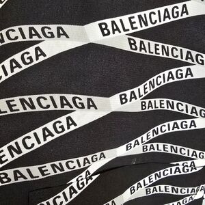 Balenciaga Monochrome Logo Button-Up Shirt